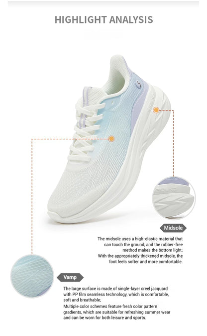 361 Degrees AirFeather 3.0 Women Running Shoes Lightweight Soft Trendy Casual Durable Versatile Stable Female Sneakers 682512219