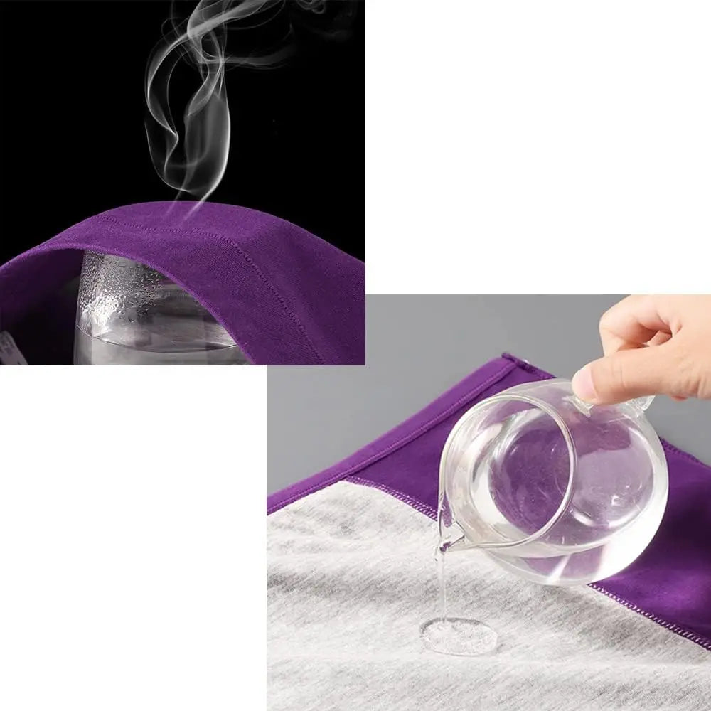 5pcs Women Period Pants Mid-High Waist Postpartum Underwear Leakproof Menstrual Cotton Knickers.