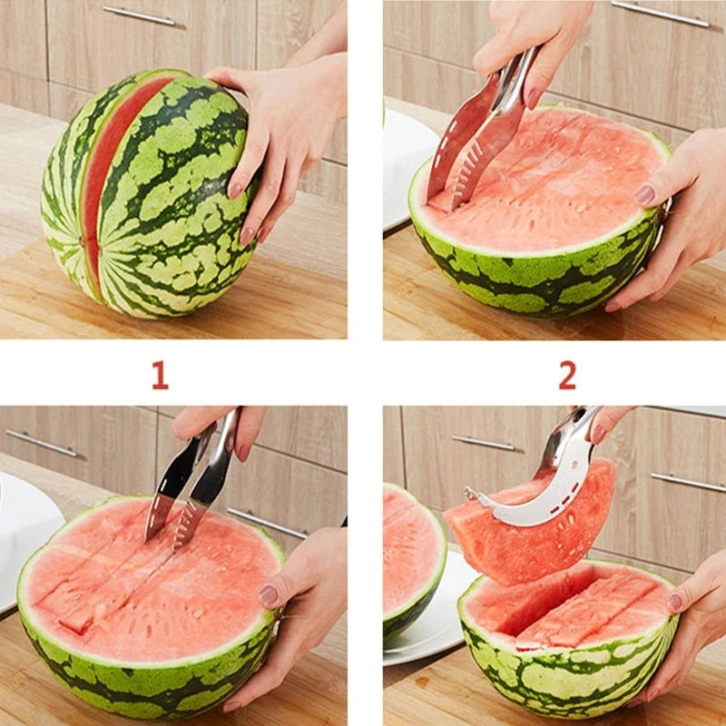 Stainless Steel Windmill Watermelon Cutter Artifact Salad Fruit Slicer Cutter Tool Watermelon Digger Kitchen Accessories Gadgets.