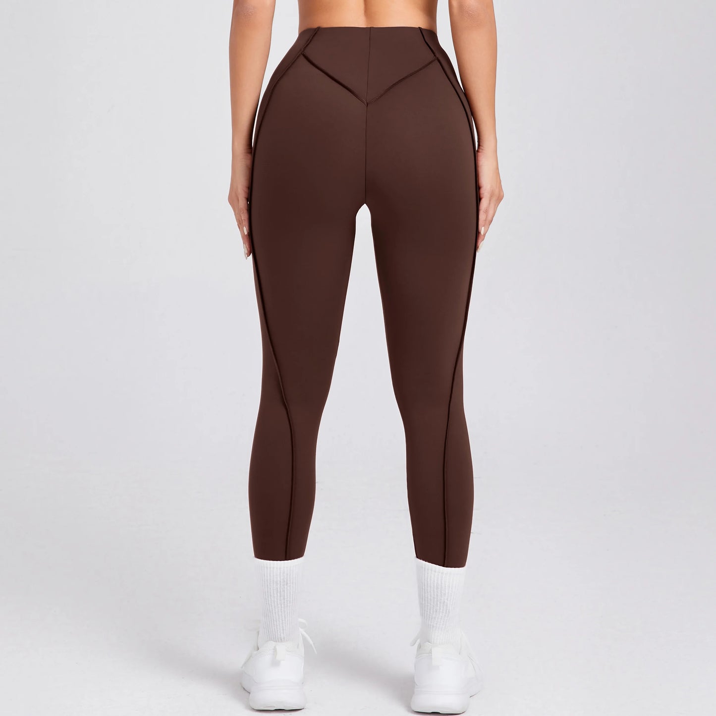 Women Nude Straps Yoga Pants Squat Proof Workout High Waist Leggings Fitness Pant Female Active Wear Legging.