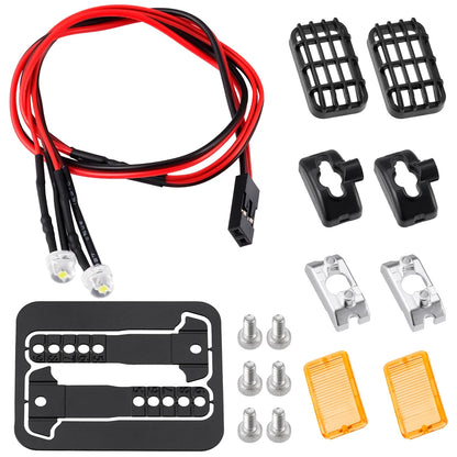 AXSPEED 1Set LED Lights Headlights Spotlight for TRX-4 TRX-6 Axial SCX10 90046 Wraith 1/10 RC Car Decoration Parts Accessories.