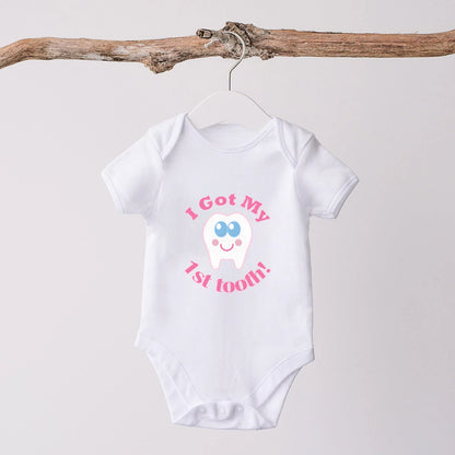 Ich habe meinen ersten Zahn Strampler, Baby-Body, Kleinkind-Outfit, Babyparty-Geschenk ﻿ Kinderschwangerschaftsgeschenk für Mama.