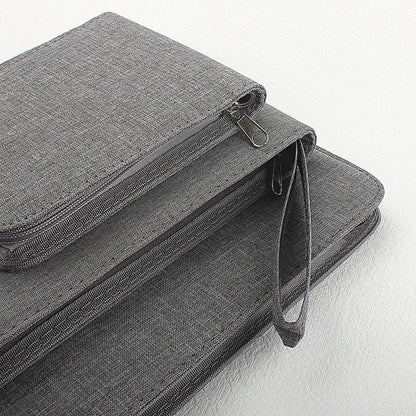 10/24/48 Slots Fountain Pen Case Pencil Case Pouch Bag Canvas Case Black, Gray.