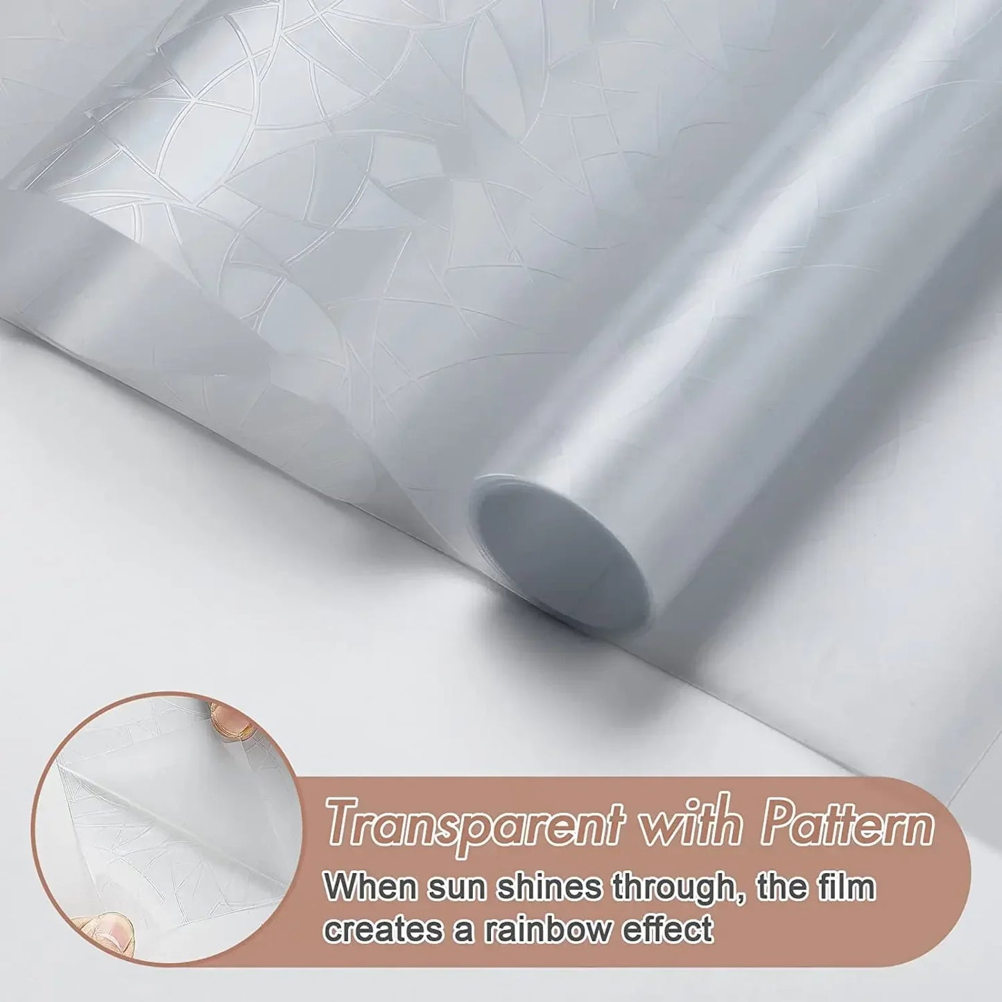 Fenster-Sichtschutzfolie, Regenbogenfarben, statisch haftend, Buntglasfolie, Fensterabdeckung, Aufkleber, nicht klebend, abnehmbar, reflektierend, für Zuhause