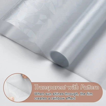 Fenster-Sichtschutzfolie, Regenbogenfarben, statisch haftend, Buntglasfolie, Fensterabdeckung, Aufkleber, nicht klebend, abnehmbar, reflektierend, für Zuhause