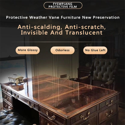 Glass Window Film Transparent PVC Self-adhesive Window Stickers Kitchen Stove Desk Countertop Self-adhesive Furniture Stickers.