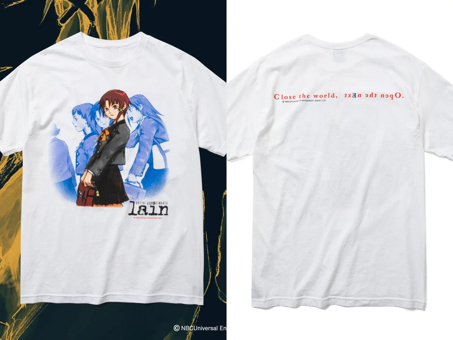Classic Anime Serial Experiments Lain Print T-shirts Summer Men Oversized Y2k Casual Cotton T-shirts Street Hip Hop Male Clothes