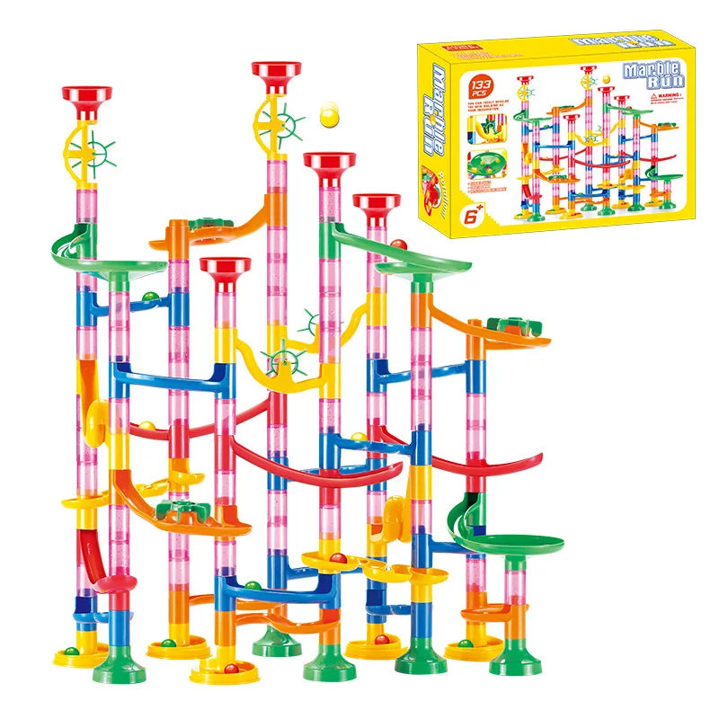 29-142PCS Marble Run Building Blocks Marbles Slide Toys For Children DIY Creativity Constructor Educational Toys Children Gift.