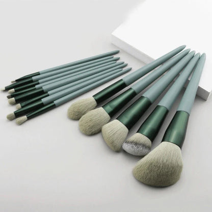 13 PCS Makeup Brushes Set Eye Shadow Foundation Women Cosmetic Brush Eyeshadow Blush Beauty Soft Make Up Tools Bag.