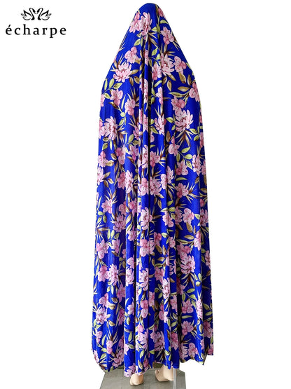 6XL Ramadan Muslim Pullover Sleeveless Dress Women Prayer Garment Arab Jibab Dubai Abaya Islamic Femmel Khimar Worship Robe