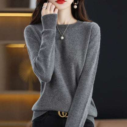 Frauen Pullover Oansatz Herbst Winter Grundlegende Pullover Warme Casual Pulls Jumper Koreanische Lange ärmeln Solide Strickwaren Bodenbildung Shirt