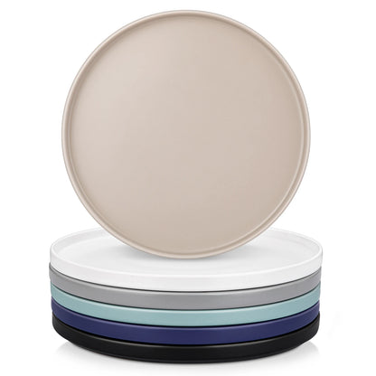 VANCASSO 6Piece Beige/WHITE/BLUE/Dark Blue/GREY/Black Stoneware Tableware Set with Dinner/Dessert Plate/Bowl For 6 Person.