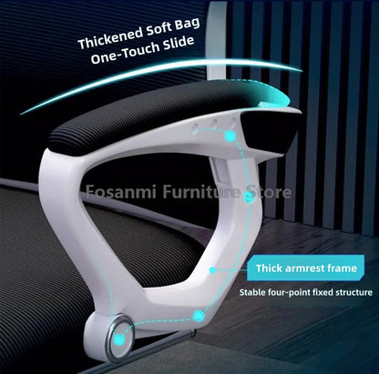 Atmungsaktiver, hochelastischer Netz-Bürostuhl, bequemer Gaming-Computerstuhl, verstellbarer Schreibtisch für Zuhause, Gamer, Drehstuhl, liegend