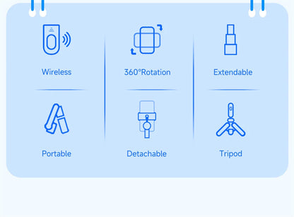 FGCLSY Selfie Stick Tripod Extendable Wireless Bluetooth Remote Portable Smartphone Tripod Stand Mount For iOS Android Phone.