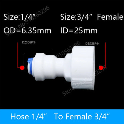 Fit for 1/4" 3/8" OD Tube Straight  Equal Reducer Connector Fitting Aquarium Reverse Osmosis RO Water Dispenser