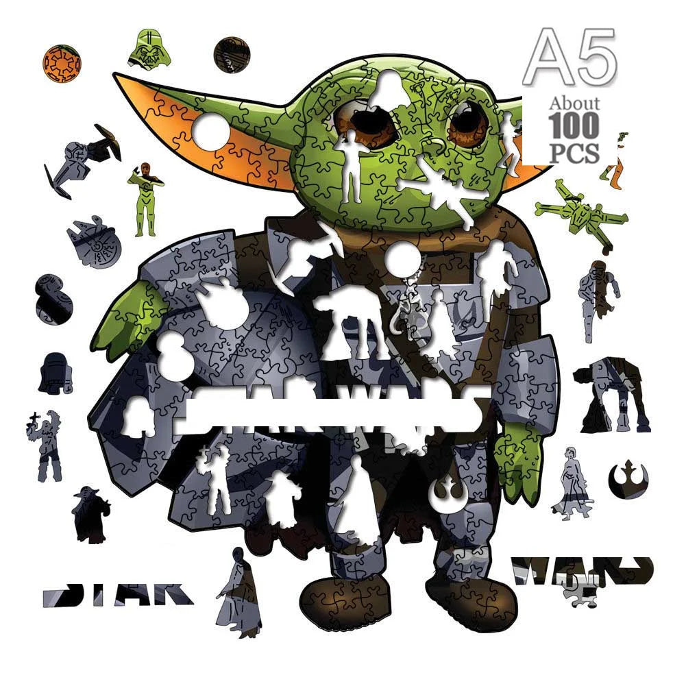 Movie Characters Wooden Puzzle Film Star Wood Jigsaws 2D Magic School Badge Character Jigsaw Toys for Kids