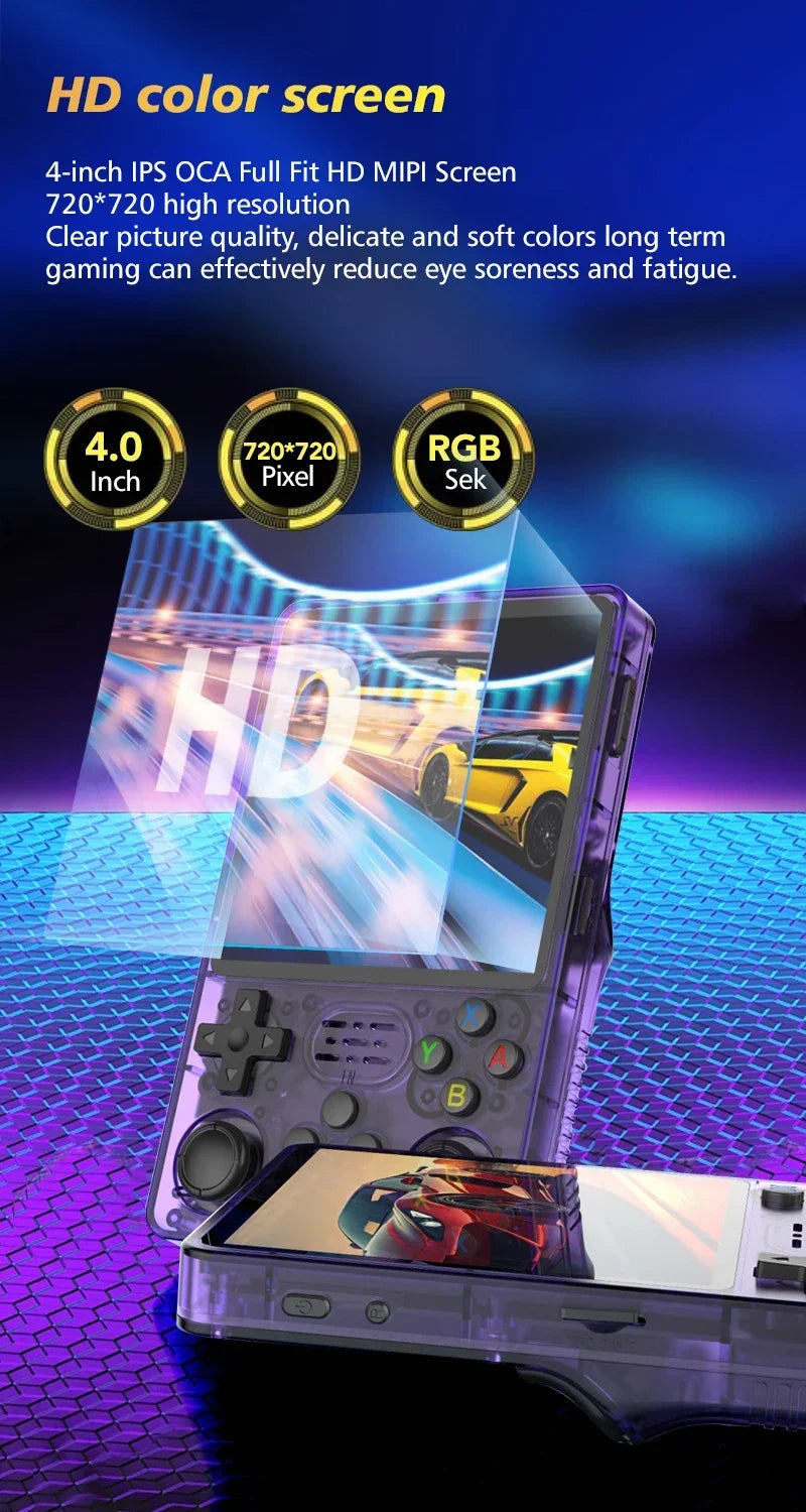 TOP Sale 4"IPS Big Screen R36S Plus Retro Handheld Game Console Linux 64-bit System RK3326 Portable Pocket ARKOS 2.0 R36SPLUS.