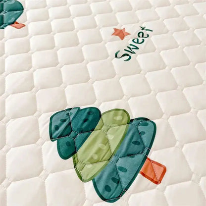 Quilted Mattress Cover 150x200cm - Thick Skin-Friendly Fitted Sheet, 매트리스커버 Breathable Bed Covers (Pillowcase Sold Separately).