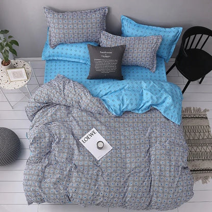 3pcs Couple Duvet Cover with Pillow Case Nordic Comforter Bedding Set Quilt Cover Queen/King Double or Single Bed.