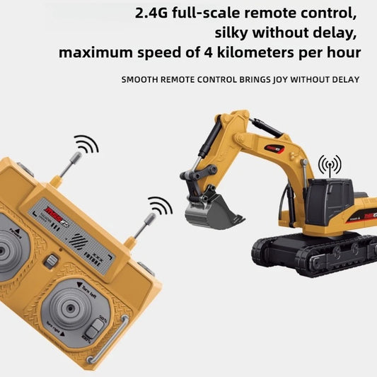 RC Car 1/64 Full Scale Mini RC Engineering Vehicle Desktop Electric Remote Control Excavator Dump Truck Forklift Model Toy Gift.