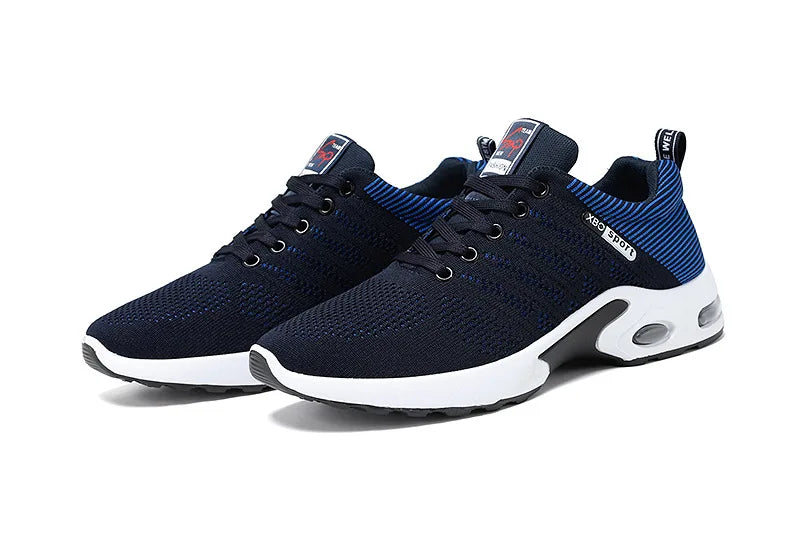 2025 New Men Sneakers Breathable Lace-Up Running Shoes Men Outdoor Walking Shoe Mesh Flying Woven Anti Slip Sports Shoes for Men