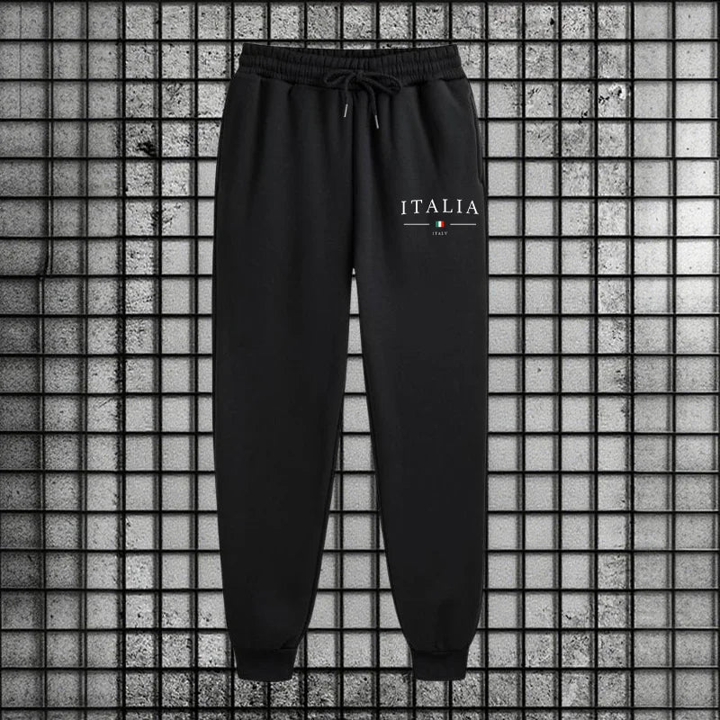 Italy Fashion Men 2 Piece Tracksuit Set Zipper Hoodie with Sweatpants Urban Streetwear Outfit Autumn Winter Fashion Sportswear.