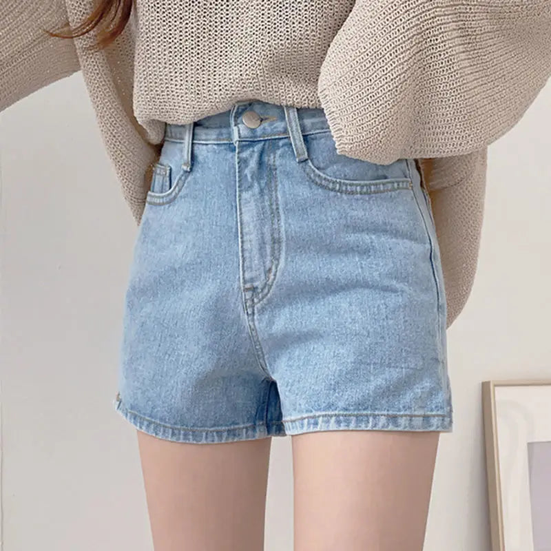 Shorts Women Summer Breathable XS-3XL Solid Simple All-match 3 Colors Girls Cute High Waist Fashion Ulzzang Streetwear Denim