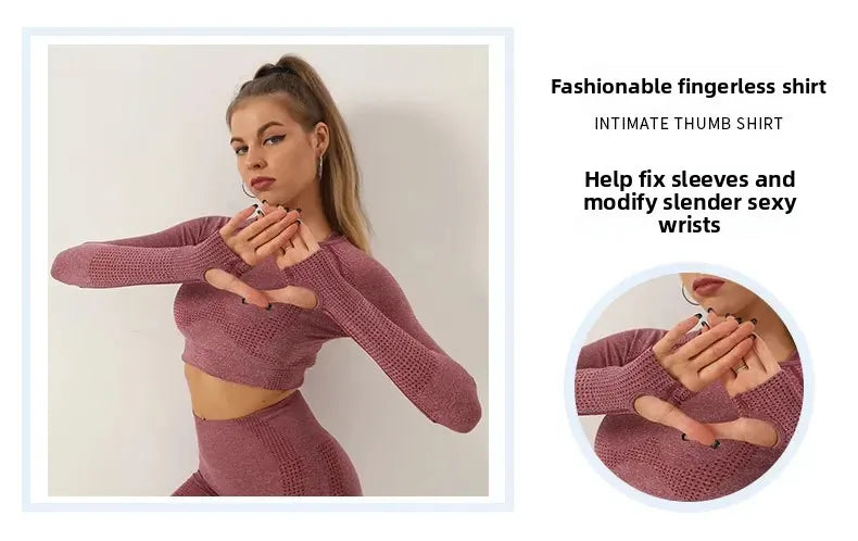 Seamless Dot Dot Yoga Suit High Waist Outdoor Sports Vest Running Quick Dry Top Fitness Yoga Pants Set Exercise Workout Clothes.