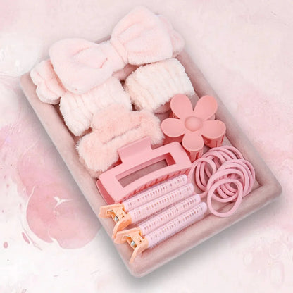 58-Piece Hair Accessories Set Butterfly End Hair Ties Shark Clip Flower Hair Grips Hair Bands Hair Accessories for Women Girls