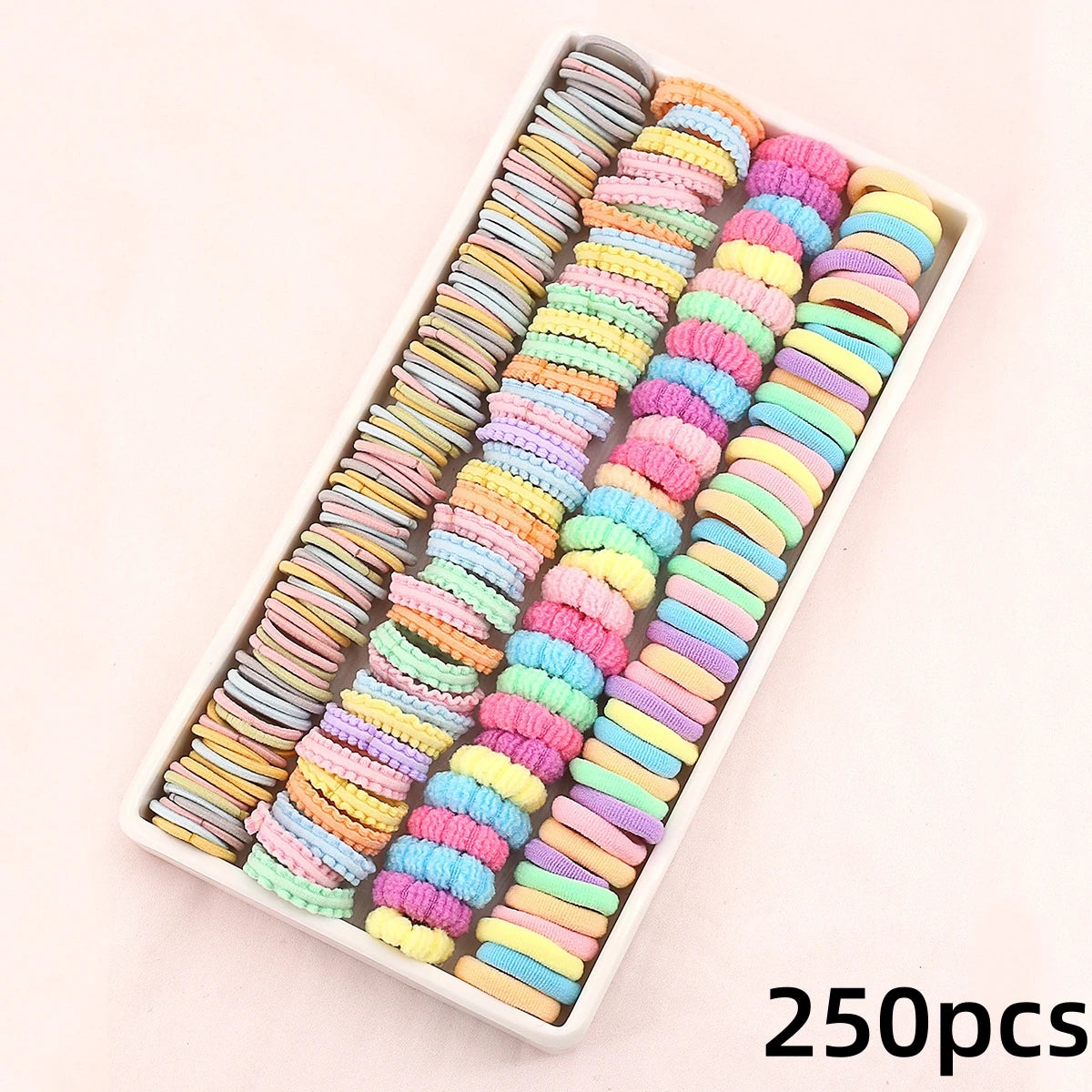 1Pack Girls Colorful Hair Bands Set Nylon Elastic Rubber Band Children Ponytail Holder Scrunchies Kids Hair Accessories.