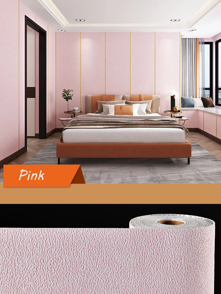 Selbstklebende Kieselalgen-Schlamm-Tapete, verdickter TV-Hintergrund, Leinen-Tapete, Schlafzimmer, Renovierung, Heimdekoration, XPE-Schaum-Wandaufkleber