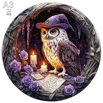 Wooden Animal Jigsaw Puzzle for Adults Kids Toy Circular Puzzle Puzzles Set Birthday Gift Brain Teaser Family Interactive Game