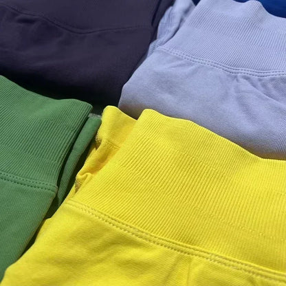 Women's New Yoga Shorts Three-quarter Pants Peach Hip Lift Belly Belly Outside To Wear Running High Waist Sports Fitness Shorts.