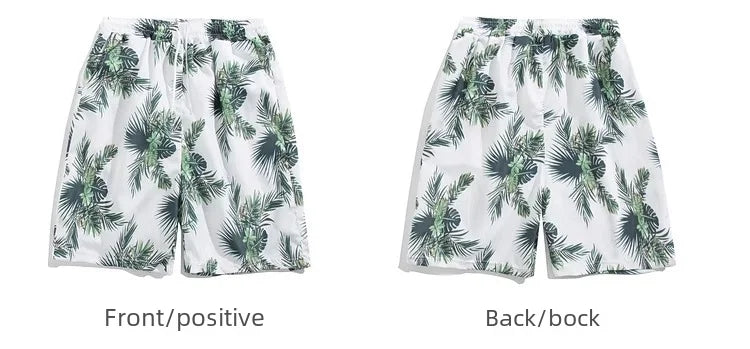 Shopee Popular Men's Loose-fit Hawaiian Vacation Beach Shirt Shorts Set Summer Casual Comfortable Clothing.