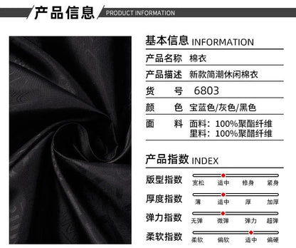 Supzoom New Arrival Casual Mens Winter Trendy Hooded Bread Couple Bright Face Starry Thickened Coat Cotton-padded Jackets.