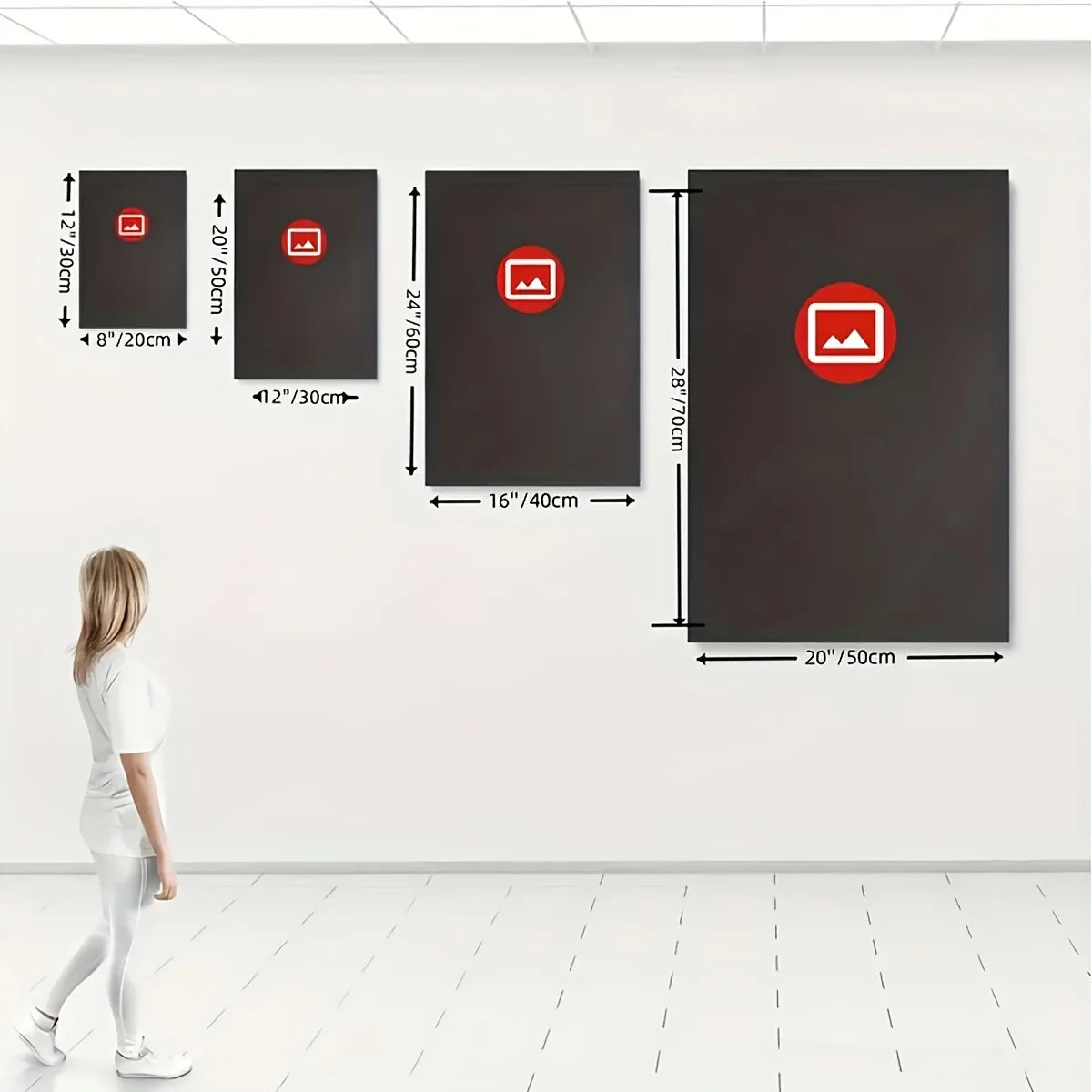 3pcs of fashionable white flower canvas wall art, blooming beautiful flower painting printmaking pictures, abstract flower wall.