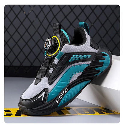 Fashion New Kids Boy Running Sport Shoes Leather Sneakers Children Outdoor Lightweight Breathable Tenis Footwear.