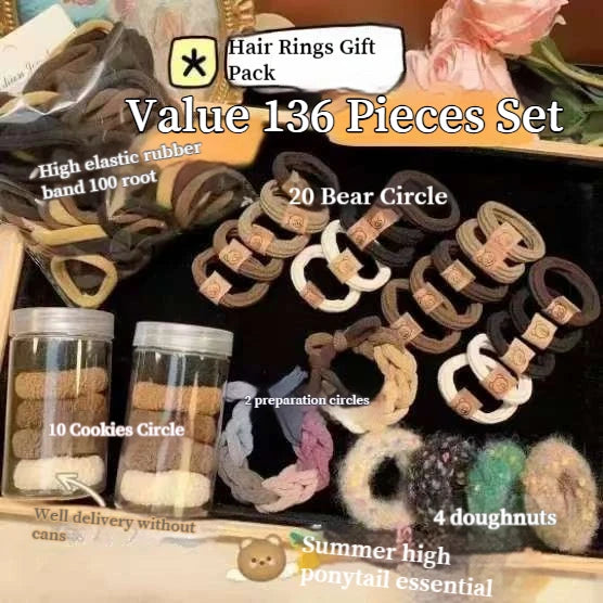 New 8-137PCS Set Hair Clip Combination Women Hair Accessories Grab Clip Hair Band Temperament Hairclip High Ponytail Headband.