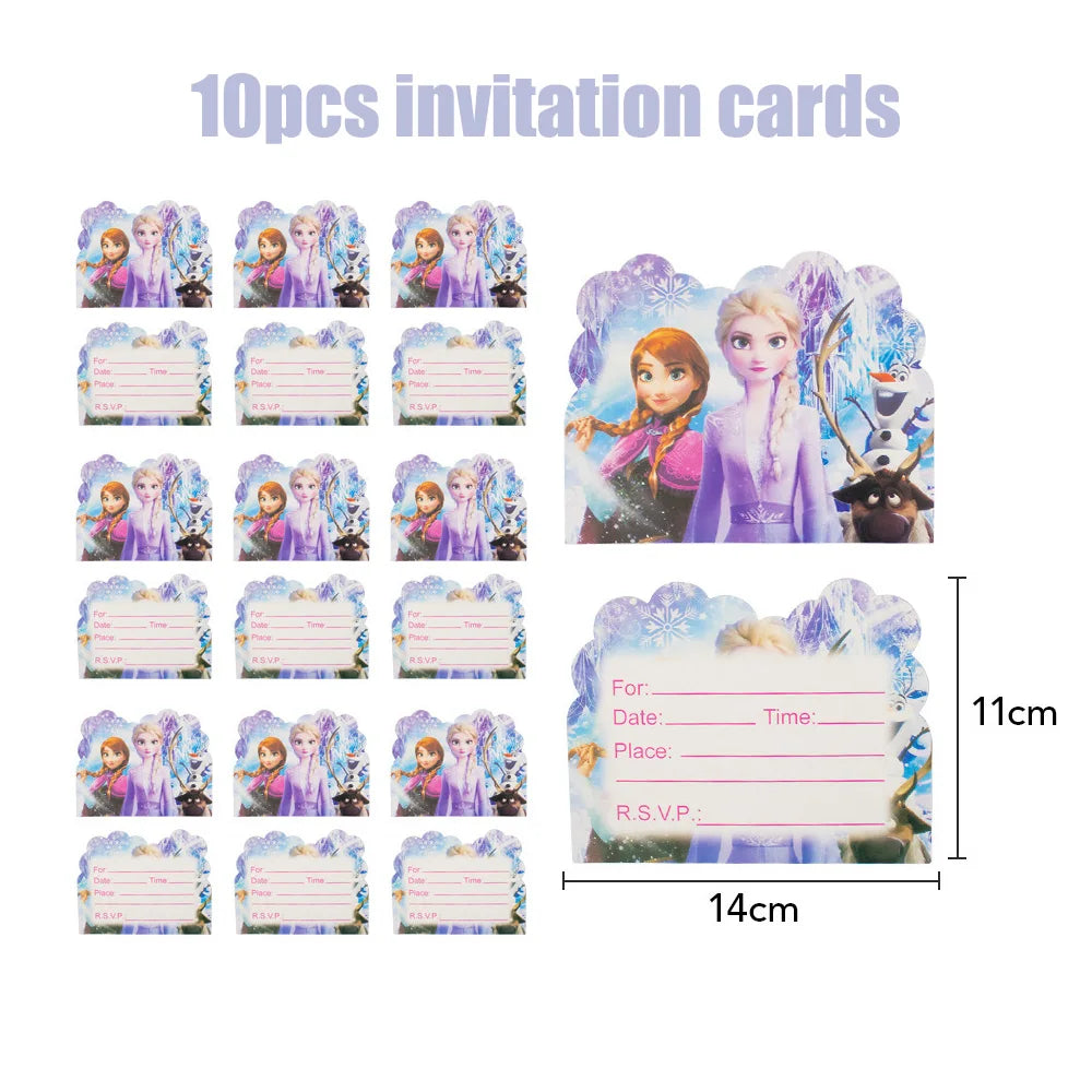 Disney gefroren Geburtstag Dekorationen Mädchen Papier Geschirr Teller Servietten Tassen Schnee königin Geburtstag Deko Hintergrund Luftballons Lieferungen