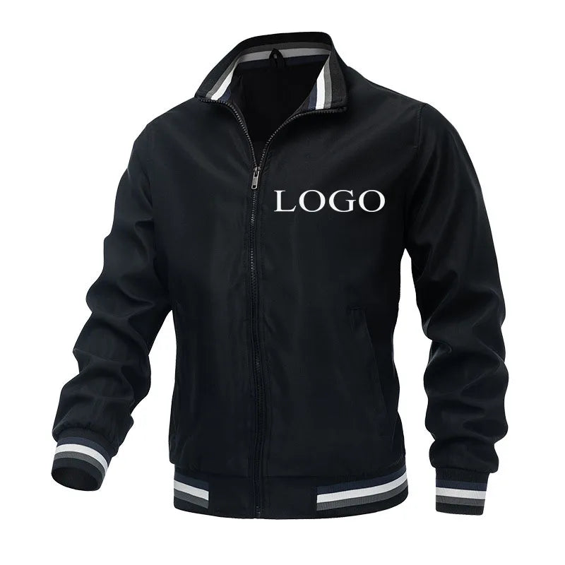Your Own Design Brand Logo/Picture Personalized Custom Anywhere Men Women DIY Fashionable stand collar jacket Fashion New jacket.