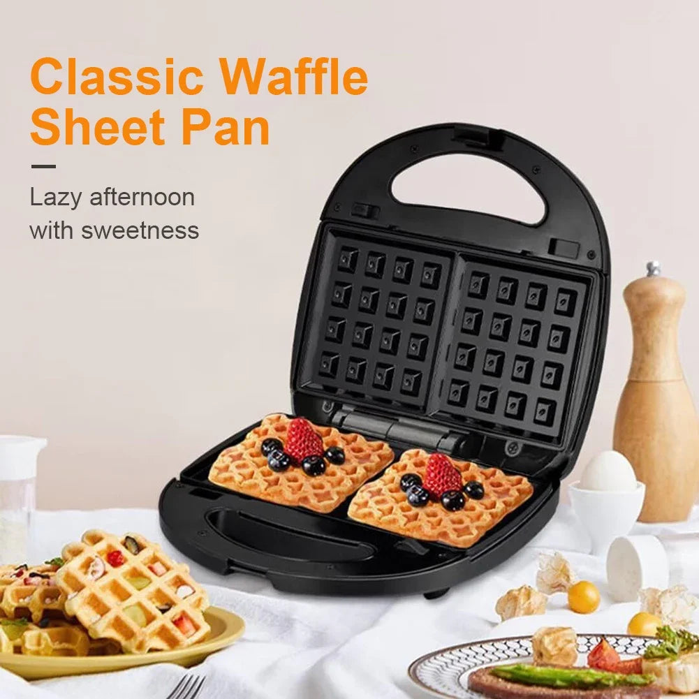 Mini Waffle Maker Sandwich Machine Cake Maker Nonstick Electric Baking Pan Multi Functional Dessert Breakfast Machine.