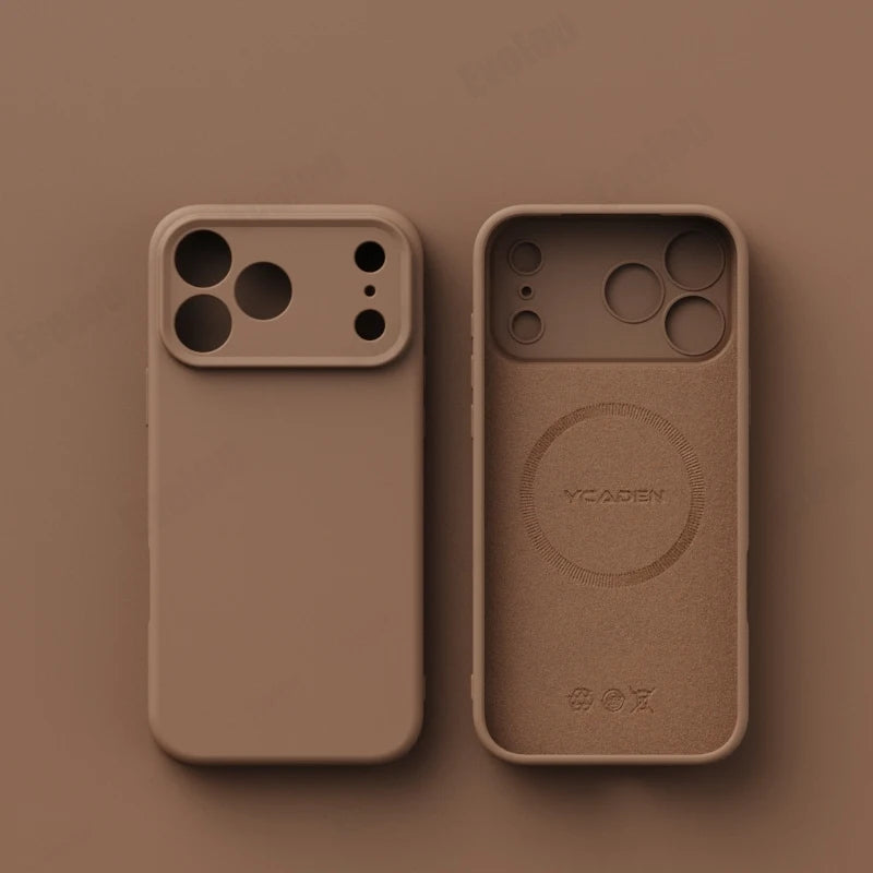 Matte Skin Liquid Silicone Case for Iphone 17 Pro Max Magnetic Magsafe Wireless Charging Candy Bumper for Iphone 17 Air 17pro.