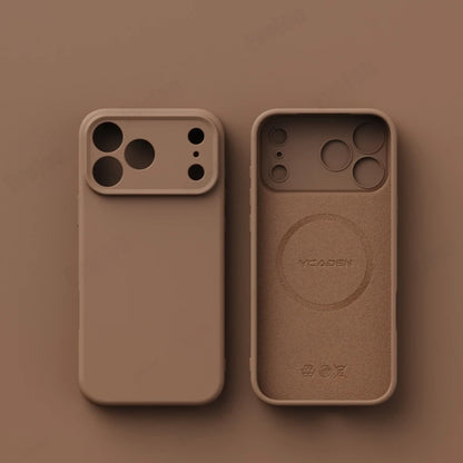 Matte Skin Liquid Silicone Case for Iphone 17 Pro Max Magnetic Magsafe Wireless Charging Candy Bumper for Iphone 17 Air 17pro.