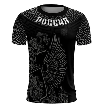 Russia Men's T-Shirts 3d Russian Flag Short Sleeve T-Shirt For Men Oversized Tees Mens Clothing Summer Casual Breath Sportswear.