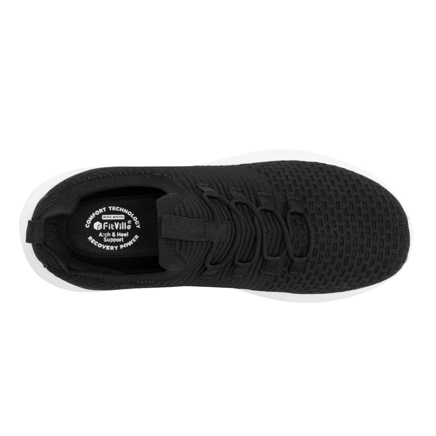 FitVille Herrenschuhe zum Hineinschlüpfen, leichte, breite Breite für Plattfüße, Plantarfasziitis, Fersenschmerzlinderung.