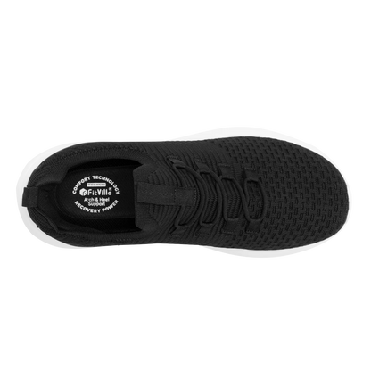 FitVille Herrenschuhe zum Hineinschlüpfen, leichte, breite Breite für Plattfüße, Plantarfasziitis, Fersenschmerzlinderung.