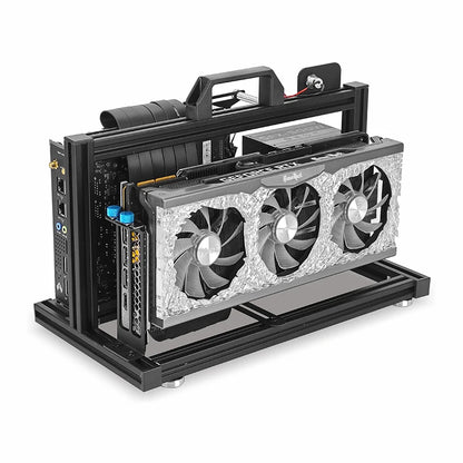 METALFISH Aluminum ITX A4 Open Frame MINI Case Support MINI-ITX Mainboard GPU Vertically 240Liquid Cooler Gamer DIY Cabinet.