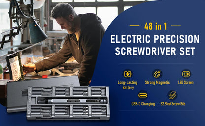 51 in 1 Elektro-Schraubendreher-Set Typ-C-Ladegerät Akku-Schrauben dreher Präzisions-Magnet-Bits für Telefon-PC DIY-Reparatur werkzeug