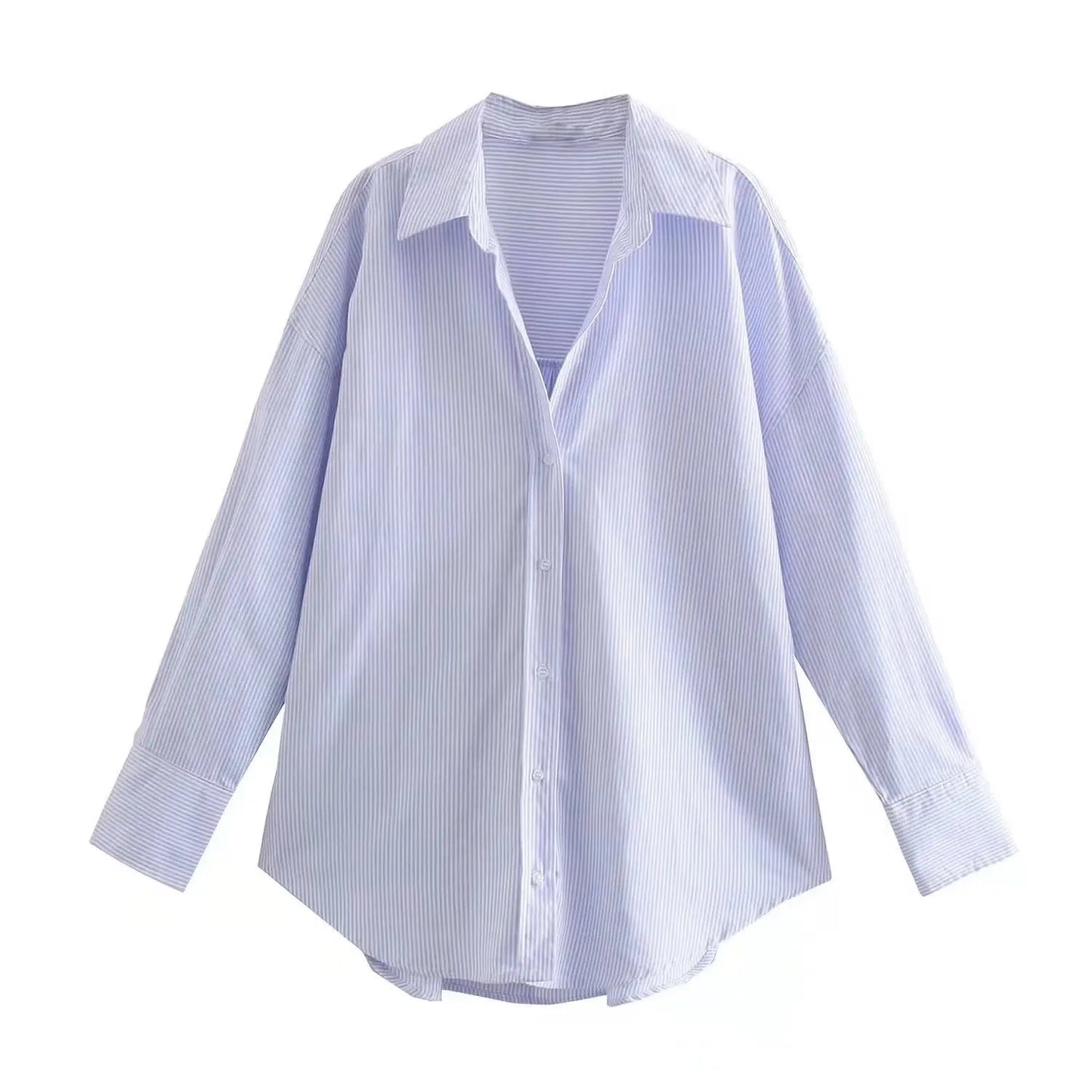 MUJER Women Shirt Multicolour Button Up Shirt Women Summer Long Sleeve Top Female Streetwear Oversize Shirts And Blouses Women