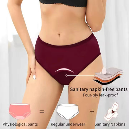 Leakproof Mid-Rise Breathable Women Menstural Period Panties Incontinence Underwear Super Absorption Briefs Female Dropshipping.